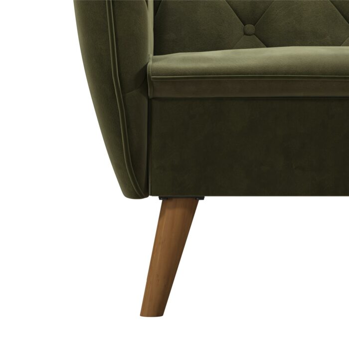 Dorel Novogratz Teresa Memory Foam Accent Chair - Green Velvet-40280