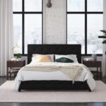 Dorel Dakota Upholstered Bed - Double - Black-39708