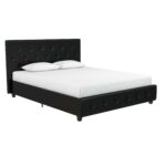 Dorel Dakota Upholstered Bed - Double - Black-0