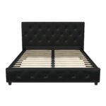 Dorel Dakota Upholstered Bed - Double - Black-39699