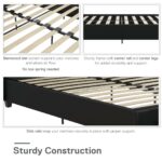 Dorel Dakota Upholstered Bed - Double - Black-39705