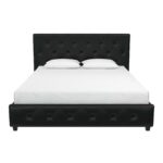 Dorel Dakota Upholstered Bed - Double - Black-39694