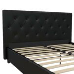 Dorel Dakota Upholstered Bed - Double - Black-39700