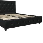 Dorel Dakota Upholstered Bed - Double - Black-39698