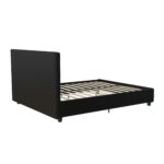 Dorel Dakota Upholstered Bed - Double - Black-39695