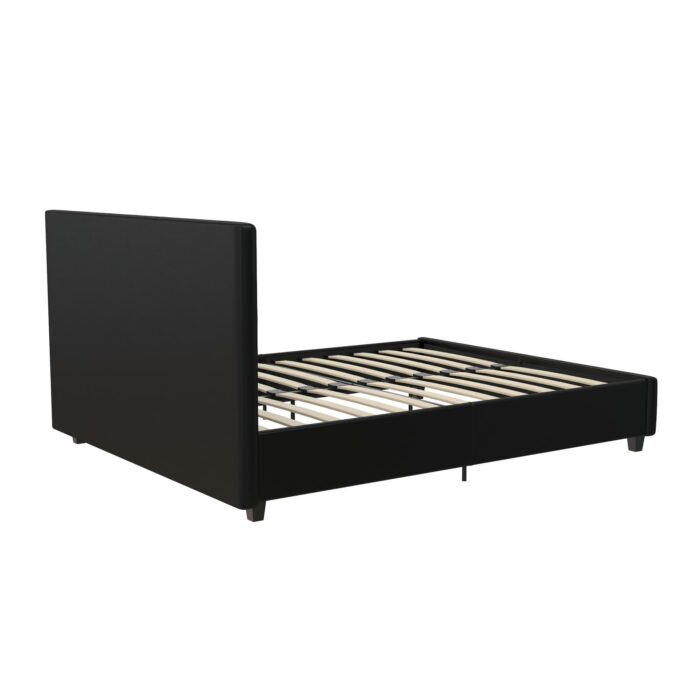 Dorel Dakota Upholstered Bed - Double - Black-39695