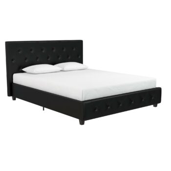 Dorel Dakota Upholstered Bed - King - Black-0