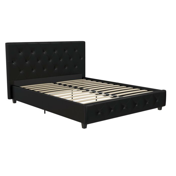 Dorel Dakota Upholstered Bed - King - Black-39734