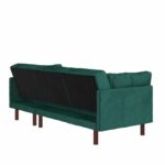 Dorel Clair Coil Reversible Sofa Bed in Green Velvet-39536
