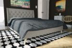 Dorel Novogratz Her Majesty Bed - Double - Grey Linen-40003