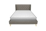 Dorel Novogratz Her Majesty Bed - King - Grey Linen-0
