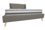 Dorel Novogratz Her Majesty Bed - King - Grey Linen-40082