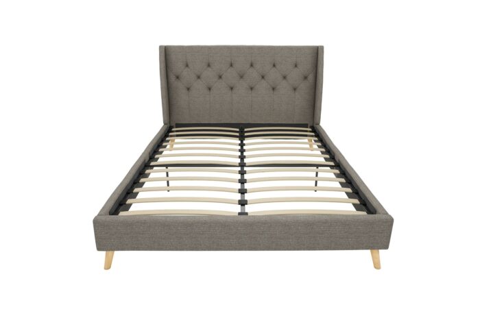 Dorel Novogratz Her Majesty Bed - King - Grey Linen-40078