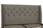 Dorel Novogratz Her Majesty Bed - King - Grey Linen-40083