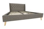 Dorel Novogratz Her Majesty Bed - King - Grey Linen-40080