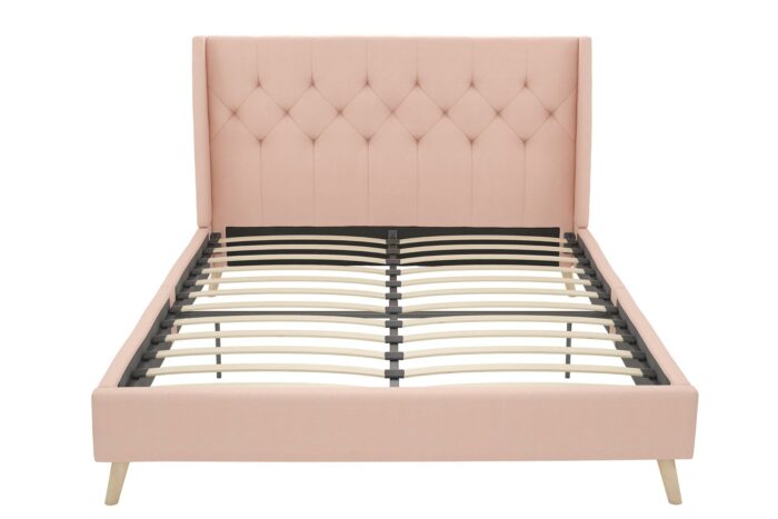 Dorel Novogratz Her Majesty Bed - King - Pink Linen-40118