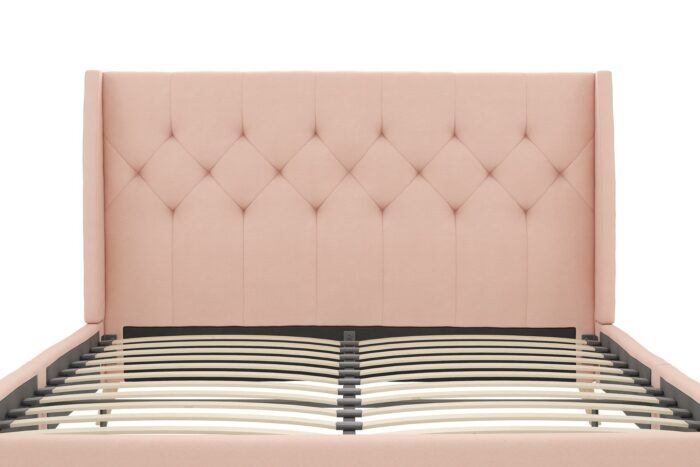 Dorel Novogratz Her Majesty Bed - King - Pink Linen-40121