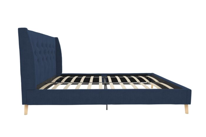 Dorel Novogratz Her Majesty Bed - Double - Blue Linen-39978