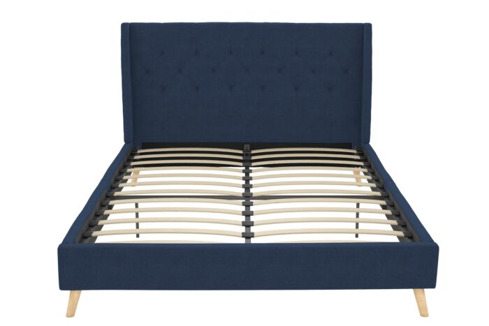 Dorel Novogratz Her Majesty Bed - Double - Blue Linen-39980
