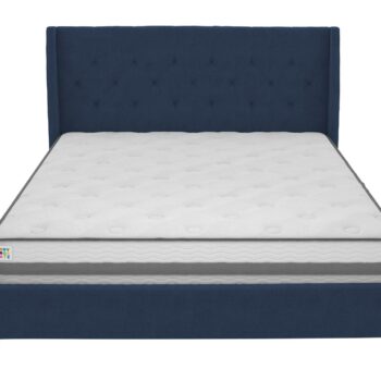 Dorel Novogratz Her Majesty Bed - King - Blue Linen-0