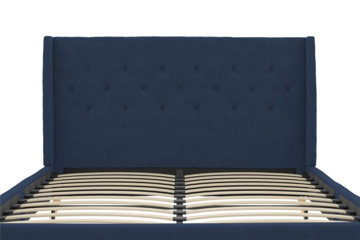 Dorel Novogratz Her Majesty Bed - King - Blue Linen-40059