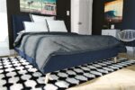 Dorel Novogratz Her Majesty Bed - King - Blue Linen-40062