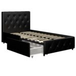 Dorel Dakota Bed with Storage - Single - Black-39752