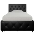 Dorel Dakota Bed with Storage - Single - Black-39754