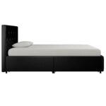 Dorel Dakota Bed with Storage - Single - Black-39750