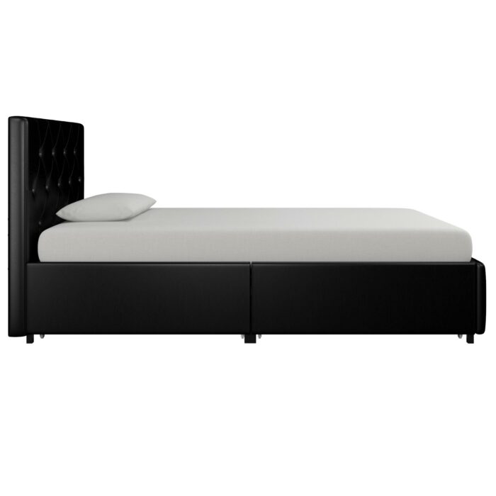 Dorel Dakota Bed with Storage - Single - Black-39750