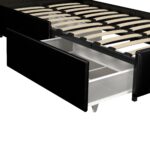 Dorel Dakota Bed with Storage - Single - Black-39755