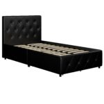 Dorel Dakota Bed with Storage - Single - Black-39751