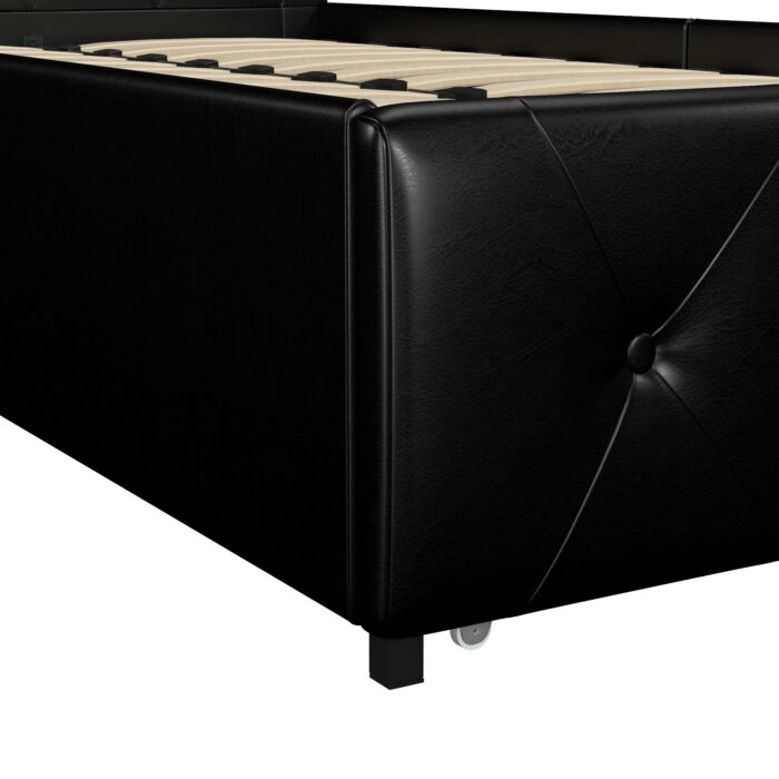 Dorel Dakota Bed with Storage - Single - Black-39760