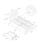 Dorel Dakota Bed with Storage - Single - Black-39759