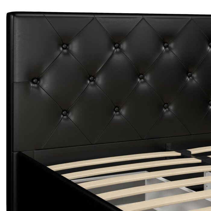 Dorel Dakota Bed with Storage - Double - Black-39822