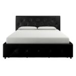 Dorel Dakota Bed with Storage - King - Black-39860