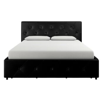 Dorel Dakota Bed with Storage - King - Black-39860