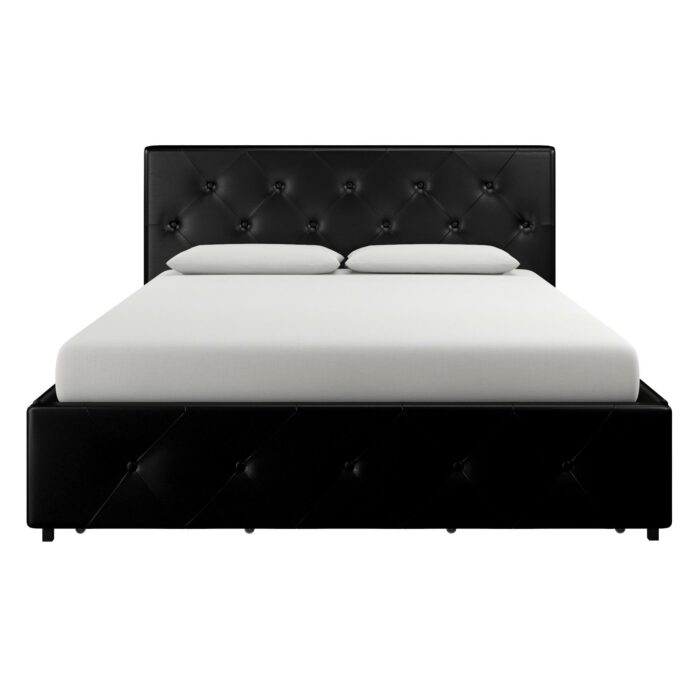 Dorel Dakota Bed with Storage - King - Black-39860