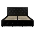 Dorel Dakota Bed with Storage - King - Black-39871