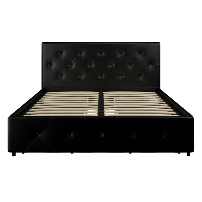 Dorel Dakota Bed with Storage - King - Black-39871