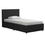 Dorel Novogratz Kelly Storage Bed - Single - Dark Grey-0