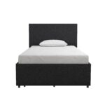 Dorel Novogratz Kelly Storage Bed - Single - Dark Grey-40164