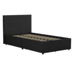 Dorel Novogratz Kelly Storage Bed - Single - Dark Grey-40168