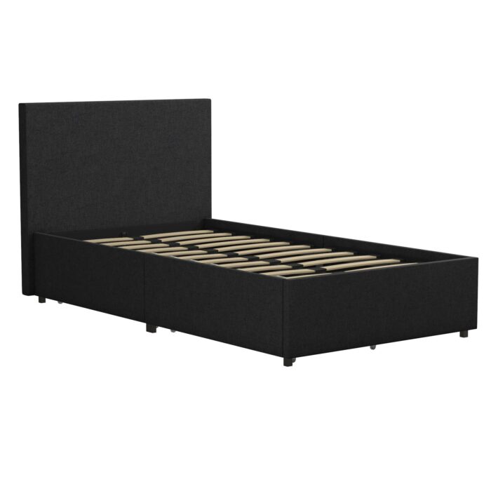 Dorel Novogratz Kelly Storage Bed - Single - Dark Grey-40168