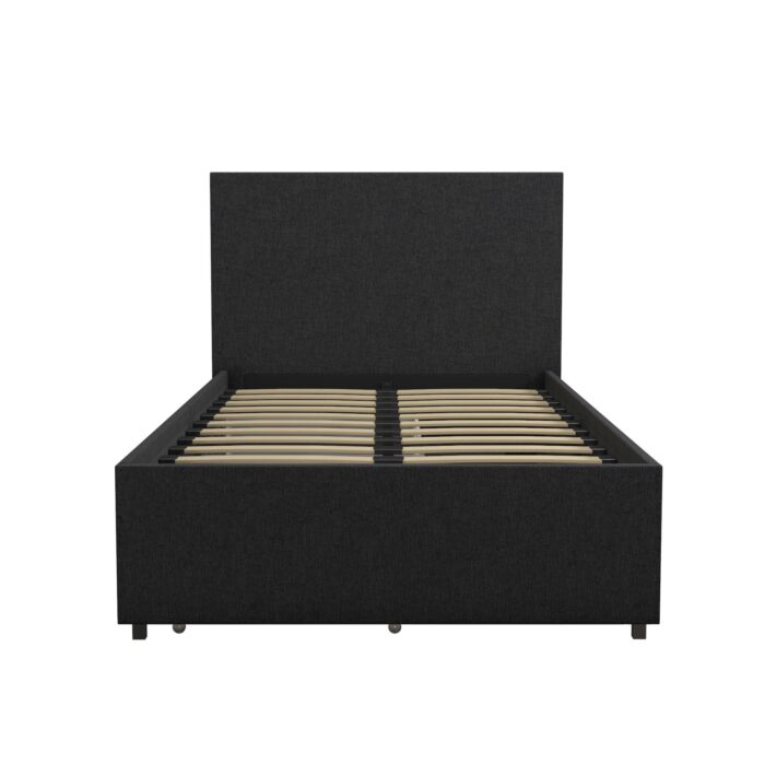 Dorel Novogratz Kelly Storage Bed - Single - Dark Grey-40171