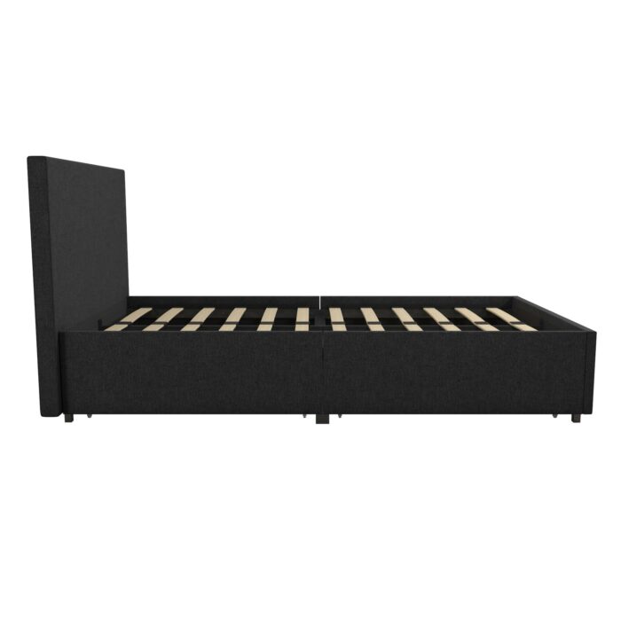 Dorel Novogratz Kelly Storage Bed - Single - Dark Grey-40169