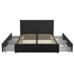 Dorel Novogratz Kelly Storage Bed - King - Dark Grey-40149