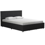 Dorel Novogratz Kelly Storage Bed - King - Dark Grey-0