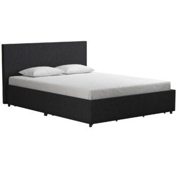 Dorel Novogratz Kelly Storage Bed - King - Dark Grey-0