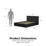 Dorel Novogratz Kelly Storage Bed - King - Dark Grey-40146
